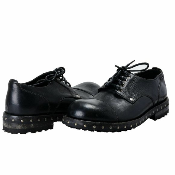 Dolce & Gabbana Men\'s Black Leather Derby Oxfords